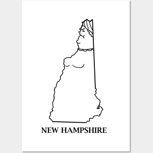 A funny map of New Hampshire Posters and Art